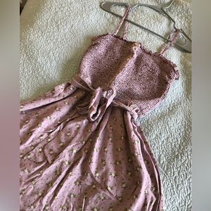 Hollister Purple Floral Sleeveless Mini Dress